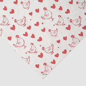 Valentijnsdag Chicken Heart Love Tissuepapier (Detail)