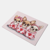 Valentijnsdag Chihuahua Dogs Deurmat (Schuin)