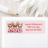 Valentijnsdag Chihuahua Dogs Etiket (Insitu)