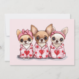 Valentijnsdag Chihuahua Dogs Feestdagenkaart