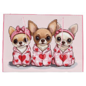 Valentijnsdag Chihuahua Dogs Groot Cadeauzakje (Achterkant)