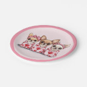 Valentijnsdag Chihuahua Dogs Papieren Bordje (Gekanteld)