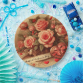  Valentijnsdag Chocolade en Bloemen Papieren Bordje (Feest)