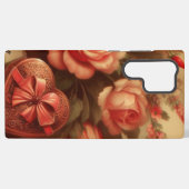  Valentijnsdag Chocolade en Bloemen Samsung Galaxy Hoesje (Achterkant horizontaal)