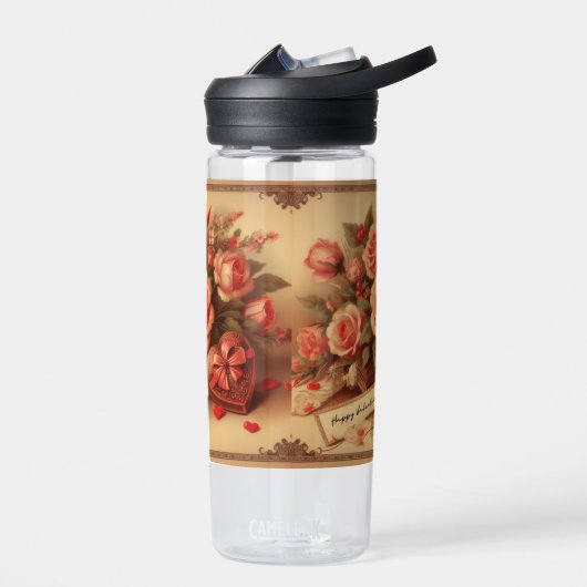  Valentijnsdag Chocolade en Bloemen Waterfles (Links)