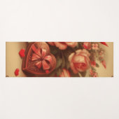  Valentijnsdag Chocolade en Bloemen Yogamat (Voorkant (horizontaal))