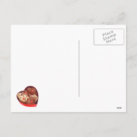 Valentijnsdag/Chocolade Feestdagenkaart (Achterkant)