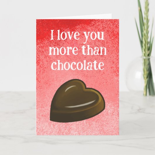 Valentijnsdag Chocolade Hart Feestdagen Kaart (Voorkant)