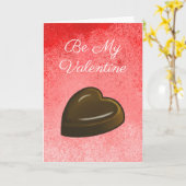 Valentijnsdag chocolade hart kaart (Gele Bloem)