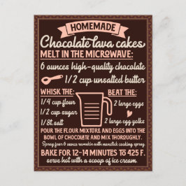 Valentijnsdag Chocolade Lava Cake Recept Briefkaart
