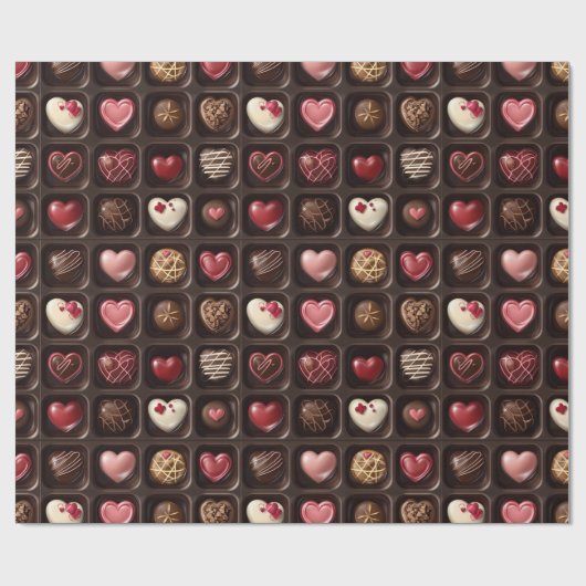 Valentijnsdag Chocolade snoep Cadeaupapier (Vlak)