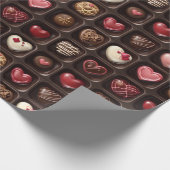 Valentijnsdag chocolade snoep cadeaupapier (Hoek)