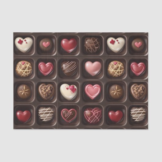 Valentijnsdag Chocolade snoep Tissuepapier (Voorkant)