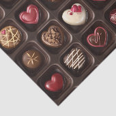 Valentijnsdag chocolade snoepjes tissuepapier (Detail)