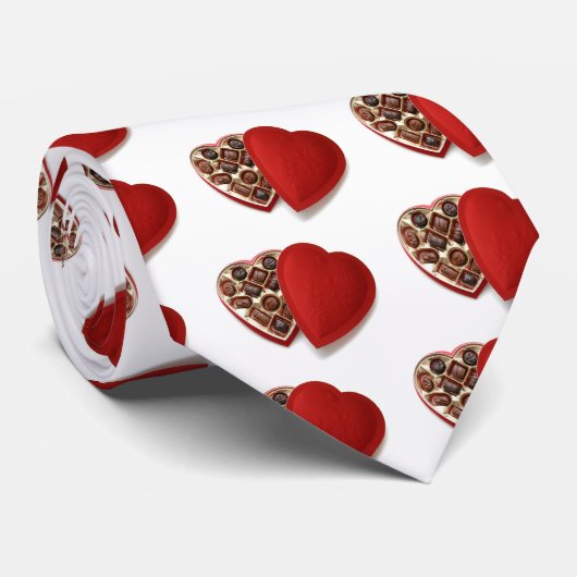 Valentijnsdag Chocolade Stropdas (Opgerold)