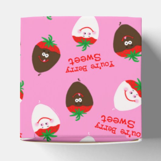 Valentijnsdag Chocolate Dipped aardbeien Bedankdoosjes (Bovenkant)