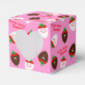 Valentijnsdag Chocolate Dipped aardbeien Bedankdoosjes (Voorkant Zijde)