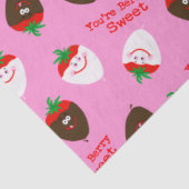 Valentijnsdag Chocolate Dipped aardbeien Tissuepapier (Detail)