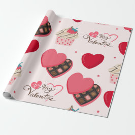 Valentijnsdag Chocolates Cadeaupapier