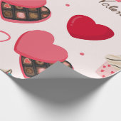 Valentijnsdag Chocolates Cadeaupapier (Hoek)