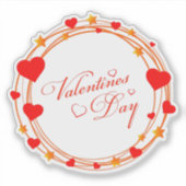 Valentijnsdag Cirkelontwerp-25695 Sticker (Voorkant)