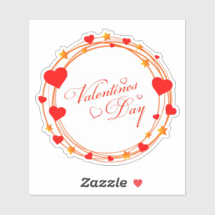Valentijnsdag Cirkelontwerp-25695 Sticker