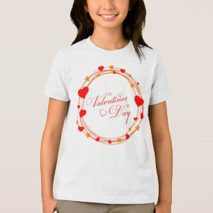 Valentijnsdag Cirkelontwerp-25695 Tri-Blend Shirt