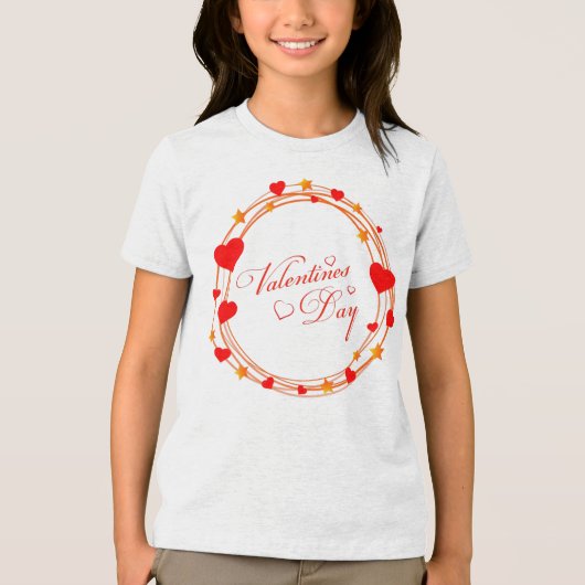 Valentijnsdag Cirkelontwerp-25695 Tri-Blend Shirt (Voorkant)
