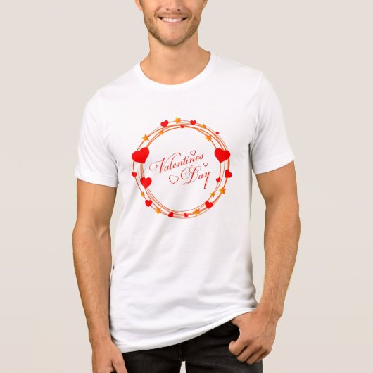 Valentijnsdag Cirkelontwerp-25695 Tri-Blend Shirt (Voorkant)