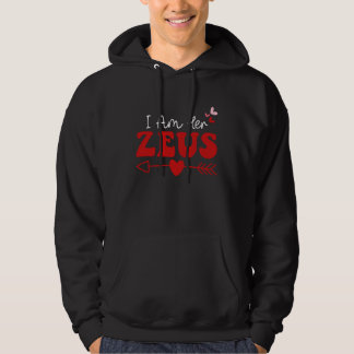 Valentijnsdag citaat Ik ben haar Zeus bijpassende  Hoodie
