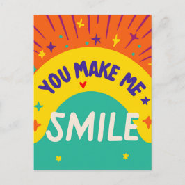 Valentijnsdag citaat "Je maakt me glimlachen" Feestdagenkaart
