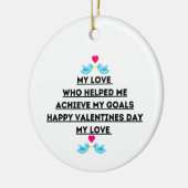 Valentijnsdag citeert liefdescitaten keramisch ornament (Links)