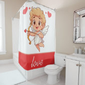 Valentijnsdag classic/ Cupid Douchegordijn (In situ)