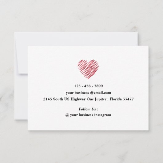 Valentijnsdag Client Appreciation Bedankkaart (Achterkant)