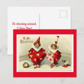  Valentijnsdag Clowns Briefkaart (Voorkant / Achterkant)
