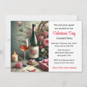 Valentijnsdag Cocktail Party Invitation Kaart (Voorkant)