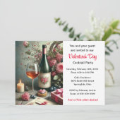 Valentijnsdag Cocktail Party Invitation Kaart (Staand voorkant)