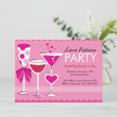 Valentijnsdag Cocktail Party-uitnodigingen Kaart (Staand voorkant)