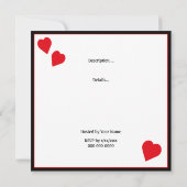Valentijnsdag Cocktails Eenvoudige partijuitnodigi Kaart (Achterkant)