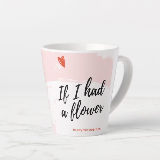 Valentijnsdag Coffee Cup Latte Mok (Rechterhoek)