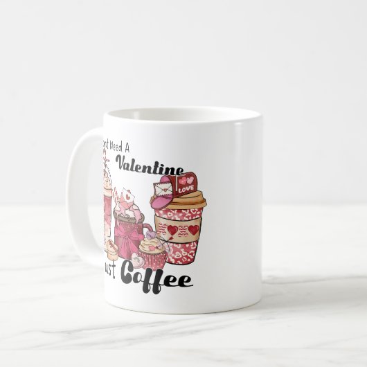 Valentijnsdag Coffee Funny Koffiemok (Voorkant links)