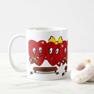 Valentijnsdag Coiuple Rode Hart Mokken