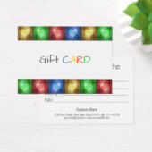 Valentijnsdag Colorful Rustic Hearts Gift Kaart (Bureau)