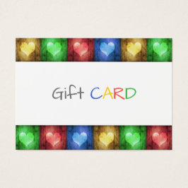 Valentijnsdag Colorful Rustic Hearts Gift Kaart