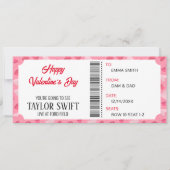 Valentijnsdag concert cadeaubon voor hem haar kaart (Voorkant)