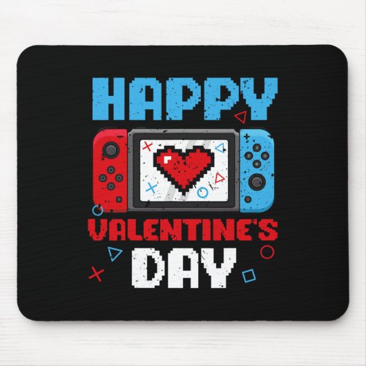 Valentijnsdag Controller Videogame Heart Boys Pa Muismat (Voorkant)