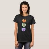 Valentijnsdag conversatie harten T-shirt (Voorkant volledig)