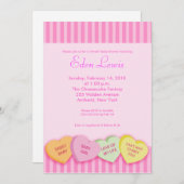 Valentijnsdag Conversation Heart Baby shower Kaart (Voorkant / Achterkant)