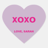 Valentijnsdag Conversation Heart Hart Sticker (Voorkant)