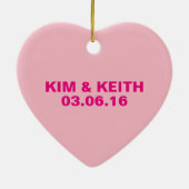 Valentijnsdag Conversation Heart Keramisch Ornament (Achterkant)